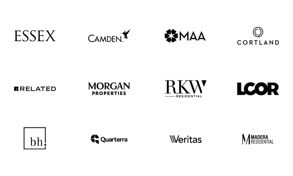 Client logos from multifamily CRM