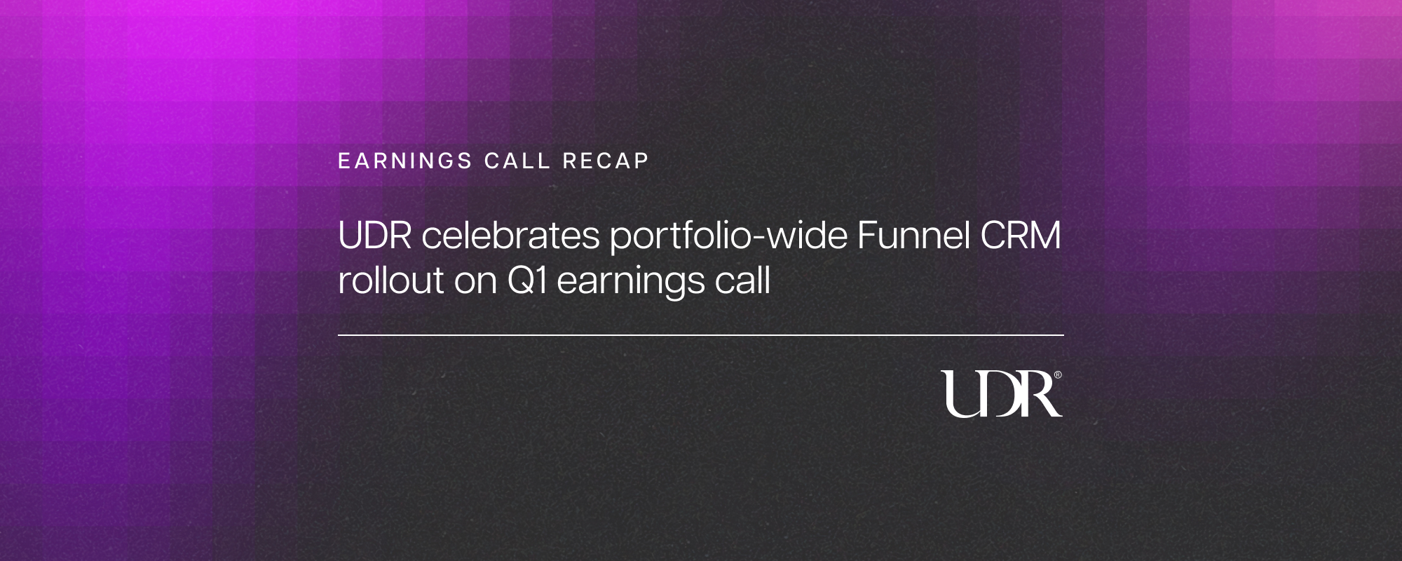 UDR’s portfolio-wide partnership with Funnel delivers real results in Q1 2025