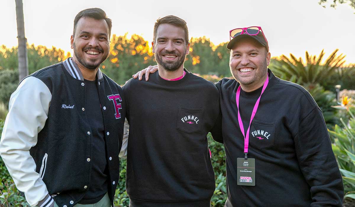 Three smiling Funnel employees